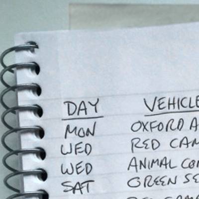 Miss Zina’s list of vehicles